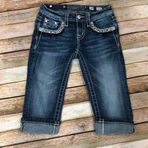 Miss Me Girls Cuffed Capri